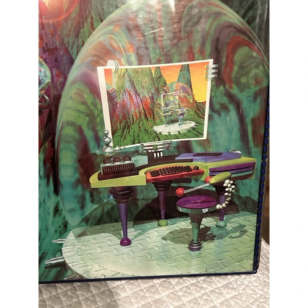 Vintage 1996‎ FuturoCity Mead 3-Ring Binder w Clipboard